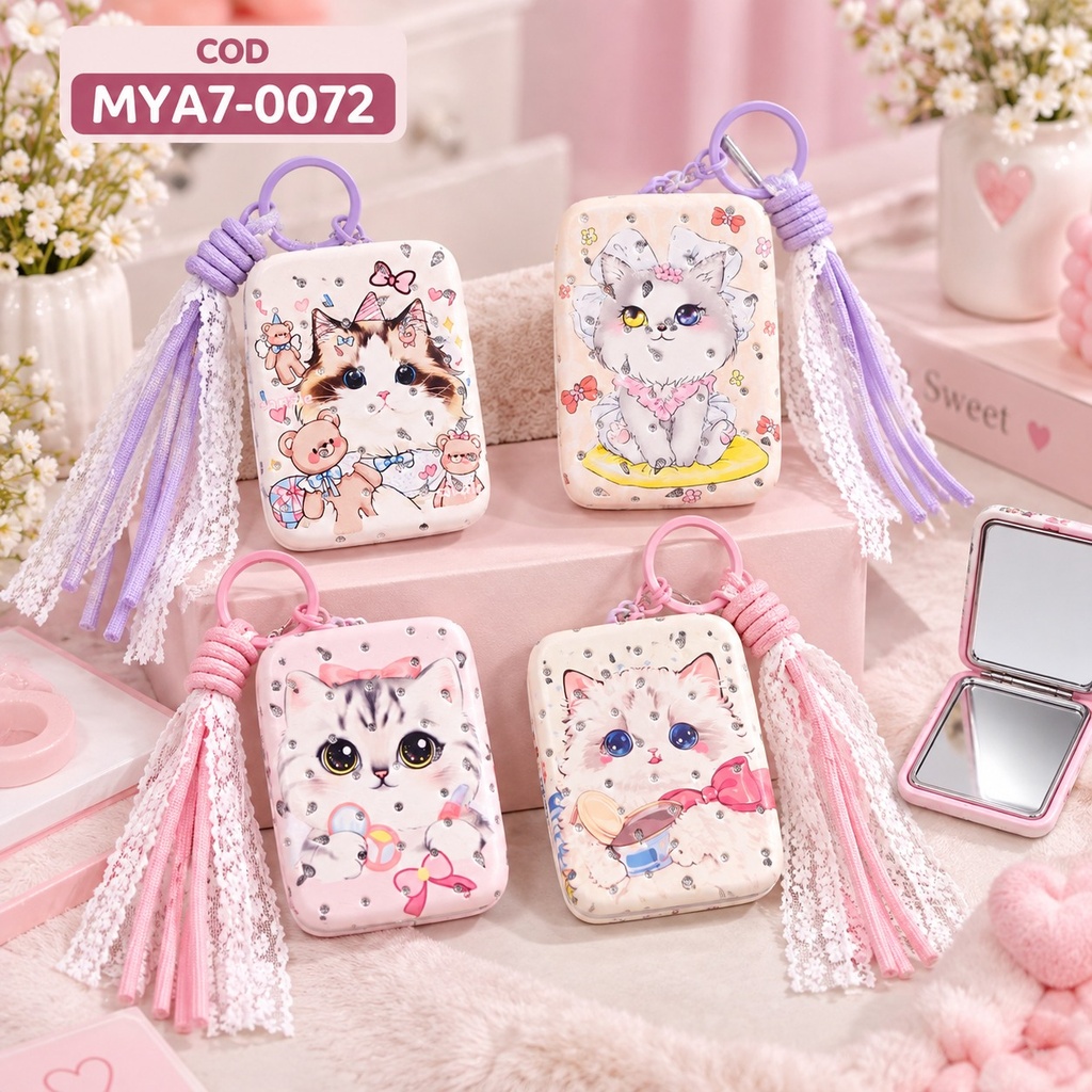 ESPEJO DE CARTERA GATITOS MELY