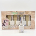 Coleccion Caja x5 Semipermanente Top Coat Ojo de Gato 7ml Charm Limit