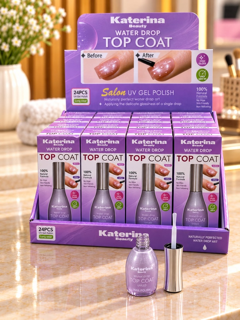 [PY-ABC-2513-WT] ESMALTE TOP COAT WATER EFECTO KATERINA X1U. 24*
