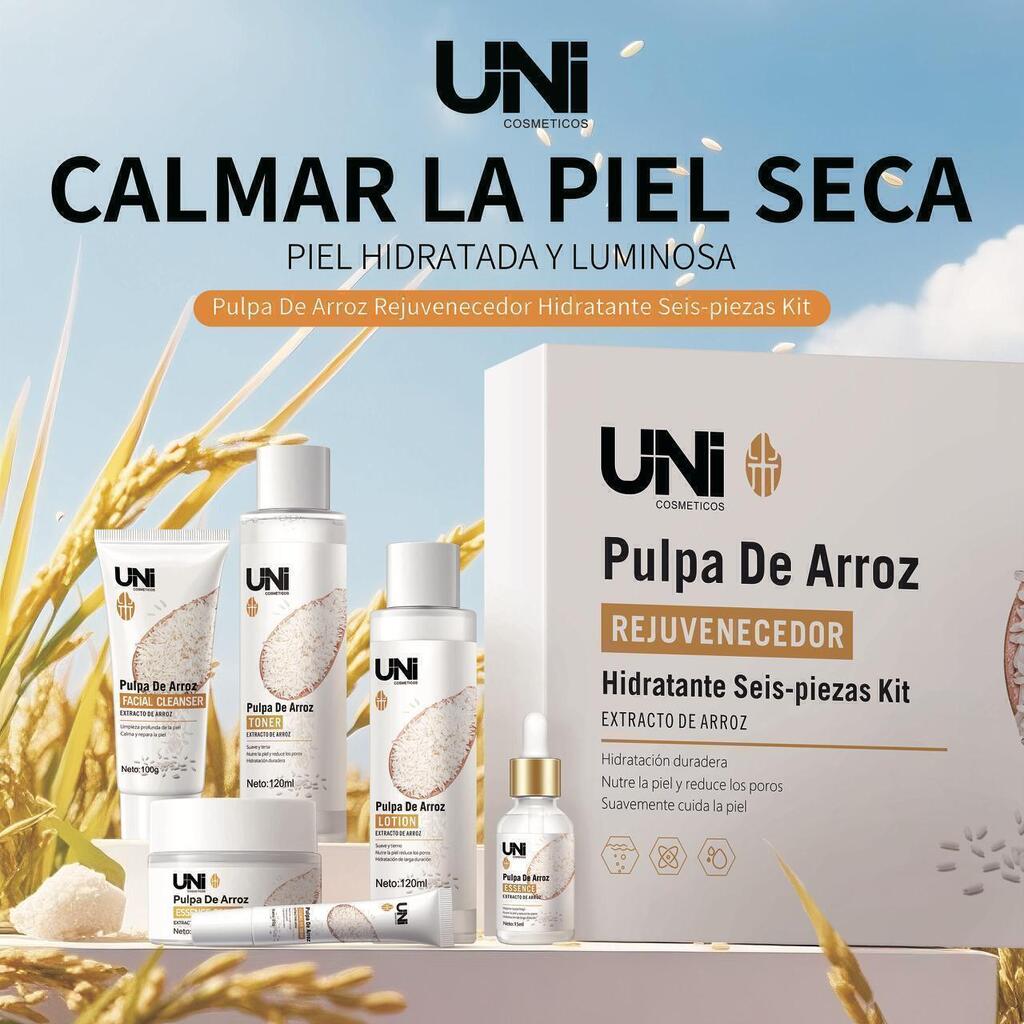 [PL-827581/UNI27581] KIT FACIAL PULPA DE ARROZ x6pcs