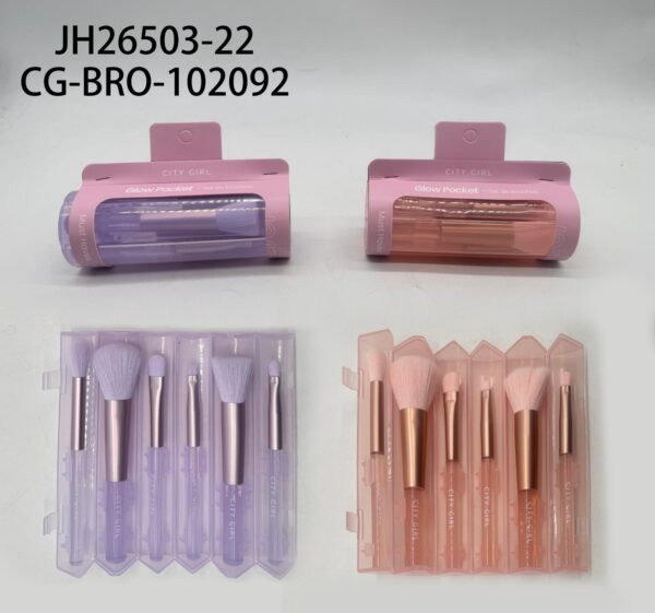 SET DE BROCHAS CON ESTUCHE CITY GIRL – 6PCS