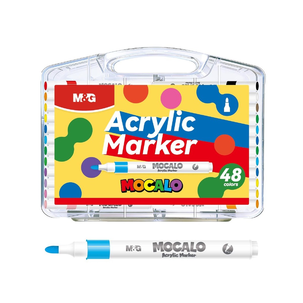 MARCADORES ACRILICOS PUNTA REDONDA PACK*48
